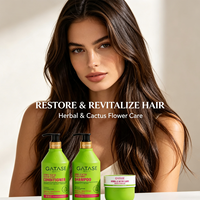 Ensemble Shampooing et Après-Shampooing aux Fleurs de Cactus Végétalien Hydratant Réparateur Lissant et Brillant Traitement Capillaire Professionnel pour Cheveux Abîmés