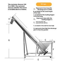 Convoyeur à vis en acier inoxydable direct d'usine chargeur d'inclinaison automatique pour le transport de poudre de particules nouvelle chaîne de montage d'état