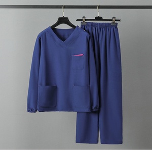 Großhandel Stretch V-Ausschnitt Krankenhaus Peeling Uniform Medical Nurse Scrub Top und Bottom <span class=keywords><strong>Beauity</strong></span> Spa Hausmädchen Pflege uniform - Product Image 2