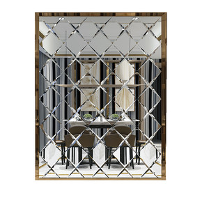 Home Decors Diamond Fancy Frameless <strong>Beveled</strong> <strong>Edge</strong> <strong>Mirror</strong> for Background Wall Decoration - Product Image 1