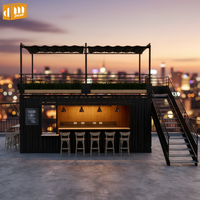 Restaurant modulaire préfabriqué moderne en conteneur pour café en plein air et boutique de café, maison mobile miniature