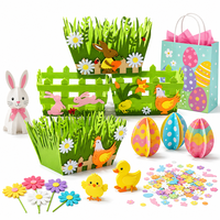 Panier de fleurs en forme d'œuf de Pâques pour centre de table, idéal pour les fêtes, la table à manger, le cheminée, l'étagère et la décoration intérieure