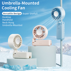 New Handheld Mini Fan USB Rechargeable 2000mAh Battery 4 Speed Foldable Umbrella Air Cool Ventilador Outdoor Travel Use