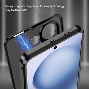Casing Bumper Magnetik Elastis Logam untuk VIVO x200 FE, Pelindung Lensa PC Transparan Buram untuk vivo S30 / S30 Pro Mini, Penutup Belakang - Product Image 2
