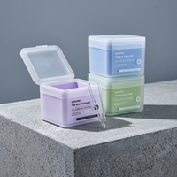 Boîte de rangement en plastique PP JAUNCE avec couvercle rabattable, réutilisable, pour cosmétiques et articles divers