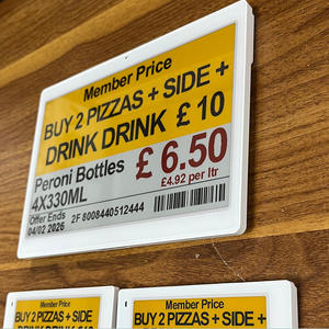 ป้ายราคาอิเล็กทรอนิกส์สำหรับร้านค้าปลีก เทคโนโลยีใหม่ ป้ายอัจฉริยะ ระบบ ESL สำหรับชั้นวางสินค้า จอแสดงผล E-Ink สำหรับร้านสะดวกซื้อ - Product Image 1