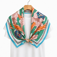 Foulard en Soie de Mûrier 100% 90x90cm – Bandana de Luxe pour le Cou, Idéal comme Foulard de Tête – Cadeau Parfait