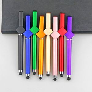Stylo neutre multifonctionnel personnalisé en gros, bleu et rouge, 0,5 mm, avec logo QR, support de téléphone tactile pour promotions - Product Image 4