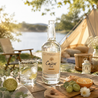 Bouteilles personnalisées en verre extra clair pour rhum, vodka, whisky, liqueur, brandy – 700 ml, 750 ml