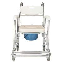 Chaise de douche et de toilette pour personnes âgées en alliage d'aluminium avec roues, capacité 300 kg, Lichao CT8514L
