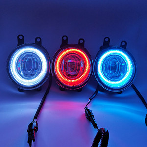 2 Piezas de Faros Antiniebla LED con Lente, 3 <span class=keywords><strong>Colores</strong></span>, Ojos de Ángel, Luces de Circulación Diurna DRL con Intermitentes para <span class=keywords><strong>Suzuki</strong></span> <span class=keywords><strong>Baleno</strong></span> 2016-2019 - Product Image 4