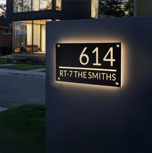 Personalised Backlit <b>LED</b> Neon <b>Number</b> Plaques Customizable Designs Acrylic Transformer for Taxi Companies Hospitals Buildings - Product Image 1