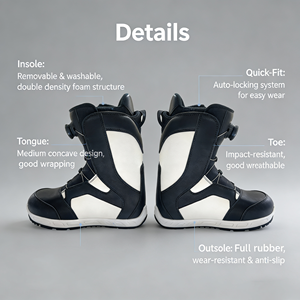 Raquetas de Nieve con Hebillas Automáticas, Suela Ligera de TPR, Agarre Antideslizante, Completamente Impermeables, Botas de Invierno Ecológicas para Hombre - Product Image 4