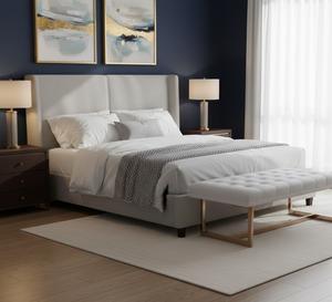 Banco Moderno Minimalista de Satén con Cojín de Satén Afelpado, Mueble de Asiento Tapizado Elegante para Sala de Estar, Apartamento u Hotel - Product Image 3