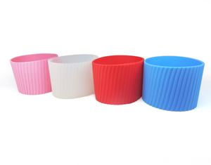 YDS hitzebeständiger 75 MM Becher Tasse Hülse Silikon rutschfeste Glasflasche Kaffeebecher Schutzabdeckung - Product Image 2