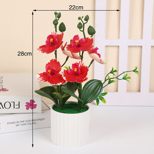 Arreglo de Plantas Artificiales Transfronterizo con una Orquídea Phalaenopsis en Forma de Bonsái con Flores Artificiales en 3D - Product Image 2