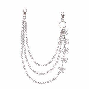 Chaîne de corps en métal, alliage de zinc, motif floral ajouré, multicouche, réglable, bijoux de mode pour femme, style hip-hop - Product Image 4