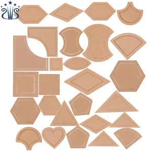 CZ-36 RTS 54 Buah/Set DIY Alat Jahit Multi-Kit Pola Akrilik Quilting Template Patchwork Ruler