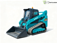 Chargeuse compacte sur chenilles d'occasion SUNWARD SWTL4538, moteur diesel CE EPA EURO 5, pour travaux de construction, avec boîte de vitesses, pompe et roulement.