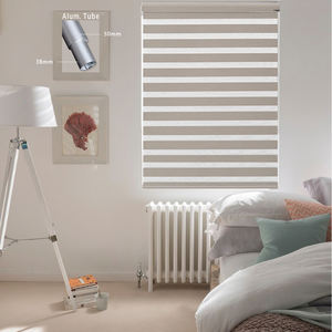 تعتيم الحراريات الحاجب اللفاف الستائر 100% البوليستر النسيج البريدي التلقائي الجاهزة مزدوجة زيبرا الستائر - Product Image 2