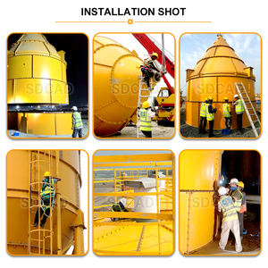 Serbatoi di stoccaggio alla rinfusa di tipo Silo imbullonati con vibratore e alimentatori a vite per calce rapida - Product Image 6