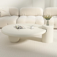 Salon noir décor nordique rond luxe ensemble moderne nuage crème Tables basses pour la maison