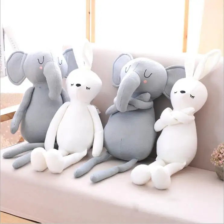 Best Selling Snoezige Olifant & Konijn Pluche Knuffel Voor Kinderen Klassieke Knuffel Voor Home Decor