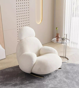 Fauteuil à bascule double moderne avec coussin capitonné pour la maison, le bureau, les loisirs, l'appartement et l'hôtel - Product Image 2