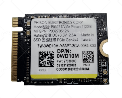 内蔵型SSD Phison 512GB NVMe SSD P0327 2230 H9886d494b02a4f9c8d02668628fa4