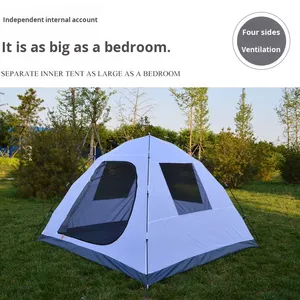 Outdoor Leisure Travel Double-Layer Four-Season Windproof Waterproof Quick-Open Folding <b>Large</b> Breathable Camping <b>Tent</b> One - Product Image 2