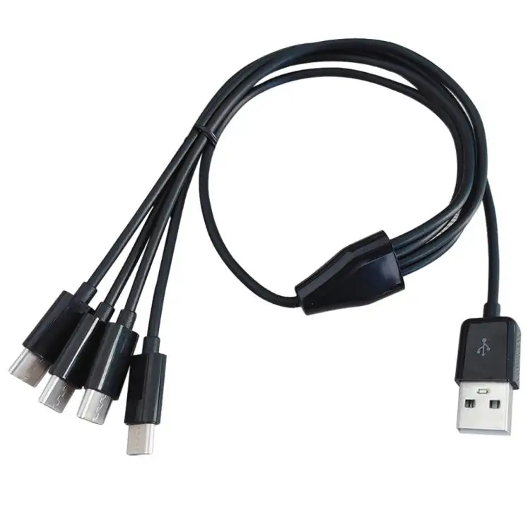 Câble répartiteur USB A à C, USB A 2.0 à 4 USB Type C 3.1 Date Charing Charger Cable Wire Cord for Cellphone Tablet Pad