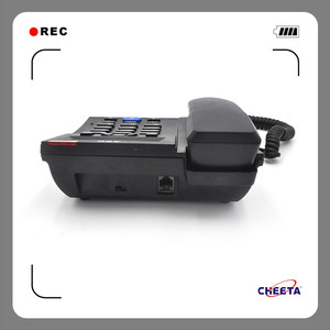 Téléphone <span class=keywords><strong>fixe</strong></span> filaire avec fonction mains libres, couleur noire, pour bureau et hôtel, avec identification de l'appelant, téléphone filaire LAN PSTN - Product Image 6