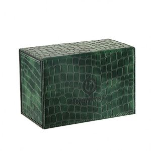 Boîte de rangement portable en cuir PU avec motif crocodile pour jeux de cartes à collectionner, design à coins carrés - Product Image 4