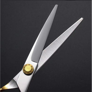 Ciseaux à cheveux Suzhou 6 pouces, ciseaux à effiler à lame standard, pour droitiers, usage professionnel, vis dorée, ciseaux plats - Product Image 1