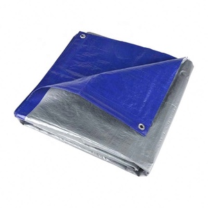 <span class=keywords><strong>Bâche</strong></span> de <span class=keywords><strong>remorque</strong></span> de voiture double bleu argenté PE recyclé clair bon marché - Product Image 5