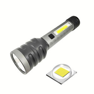 Usb Rechargeable <b>Flashlight</b> 200-300M Beam Distance <b>Led</b> Light Source Camping Outdoor Use Brushed Finish - Product Image 2