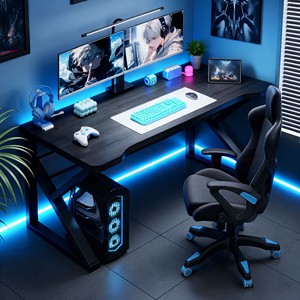 Set Semplice di Sedia e Scrivania da Gaming, Tavolo per Computer e Ufficio, Postazione di Lavoro Domestica per Camera da Letto e Alloggi in Affitto - Product Image 2