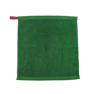 LOGO personnalisé 30*35CM vert rouge serviettes visage serviette 100% coton visage serviette vert essuie-mains petit gant de toilette avec boucles - Product Image 4