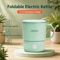 Bouilloire électrique pliable portable de grande capacité pour l'extérieur, bouilloire électrique haute puissance, bouilloire électrique en acier inoxydable 316