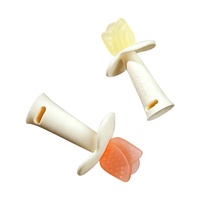 Anneau de dentition coloré populaire pour nouveau-né forme de fleur dentition en silicone facile à tenir