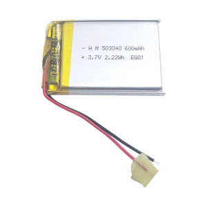 Şarj edilebilir 3.7V 600mAh prizmatik sıvı pil 503040 300 döngü ve-10-60C çalışma sıcaklığı ile - Product Image 3