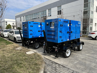 Generator Diesel Mobile Tipe Silent Kedap Suara KEWO Handal 60kw 70kw 80kw Trailer Listrik Auto Start Set
