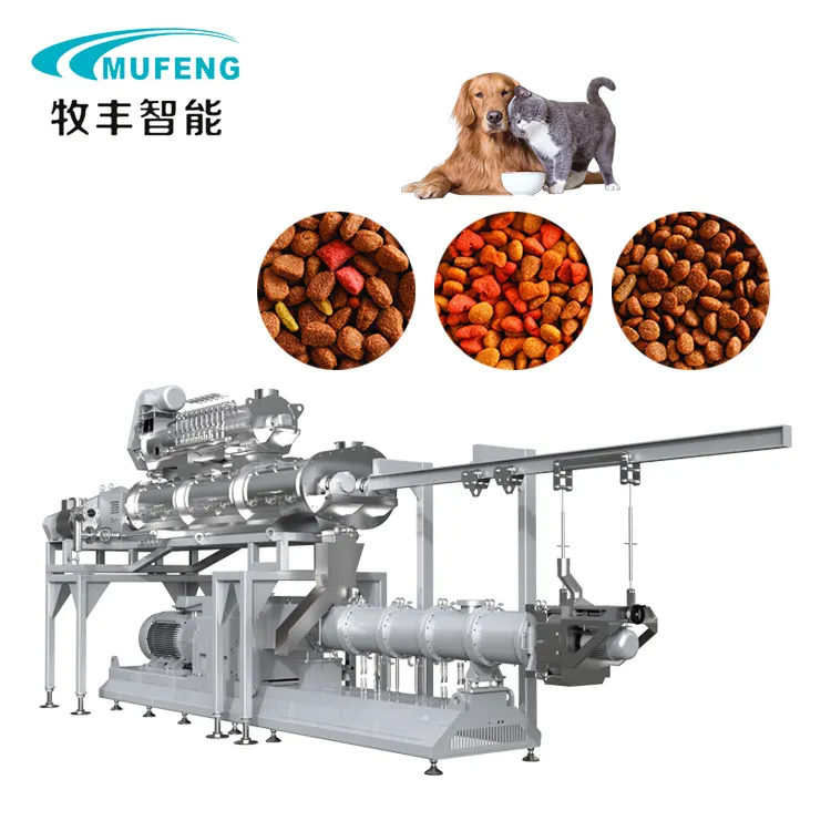 Mufengプロフェッショナルステンレス鋼ツインスクリューペット犬猫釣りフィード押出機加工機販売