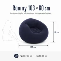 Canapé gonflable floqué portable, fauteuil pouf gonflable pliable, canapé de loisirs pour chambre, salon, intérieur, mobilier de maison