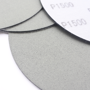 Éponge abrasive en carbure de silicium ronde, grain fin, papier <span class=keywords><strong>abrasif</strong></span> automobile 150 mm pour le polissage de la peinture automobile - Product Image 4