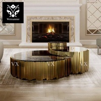 Table basse de luxe en marbre, design moderne, base métallique personnalisable, finition antique, prix de gros usine haut de gamme, pour usage hôtelier