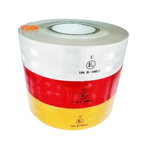 Băng phản quang 6 màu sắc phản chiếu cảnh báo Băng đêm an toàn Sticker 1 inch x 60 feet tinh thể lưới băng phản chiếu - Product Image 6