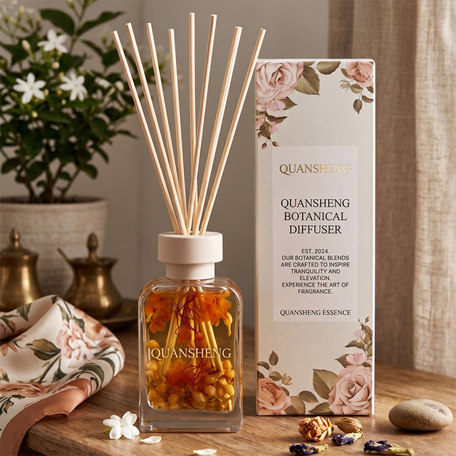 Home Fragrance Diffuser Flower Private Label Aromatherapy Aroma Perfume Reed Diffuser Sets With No Liquid