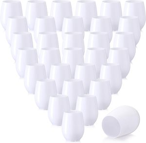 Premium <b>Disposable</b> PET <b>Champagne</b> <b>Flutes</b> Plastic Wine Glasses White Customizable Colors With Wedding Party Event Supply - Product Image 1