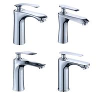 Robinet de salle de bain moderne ZUNMENG à montage sur plan, monotrou, mitigeur de lavabo en zinc chromé, corps en zinc, cartouche céramique